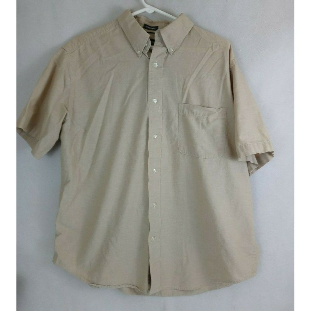 St. John's Bay Worry Free Men's Tan Casual Shirt Size XL
